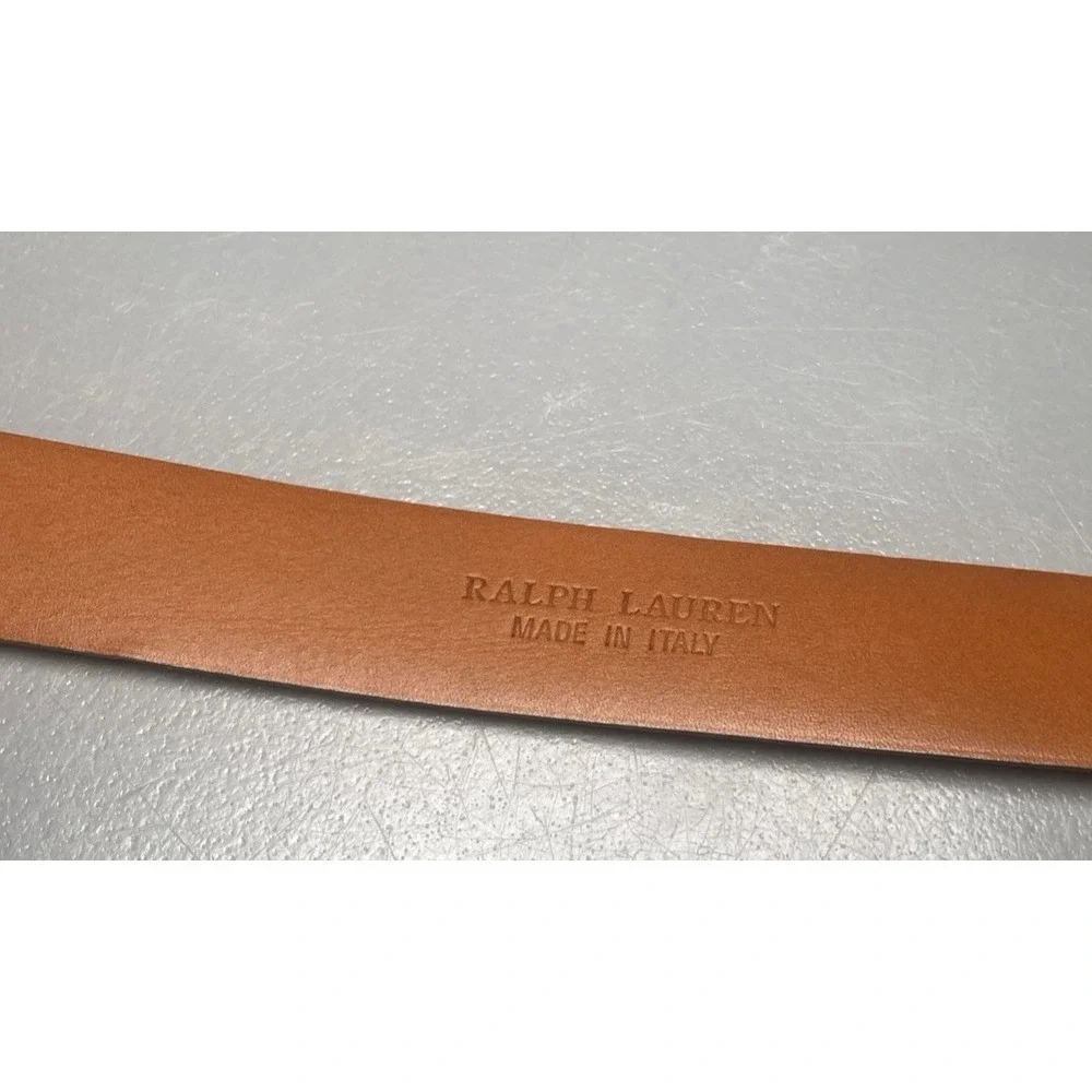 Vintage Ralph Lauren Men's Brown Leather Belt Size 40